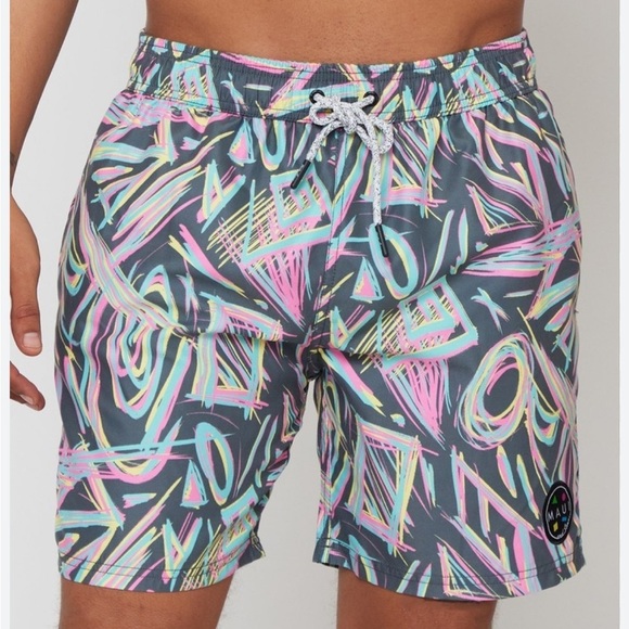 Maui and Sons 6” Scratch That Pool Shorts Sz S *H13 - Picture 1 of 4